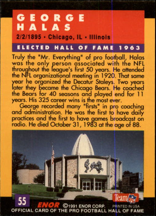 A3053- 1991 ENOR Pro Football HOF Card #s 1-180 -You Pick- 15+ FREE US SHIP - Picture 109 of 327