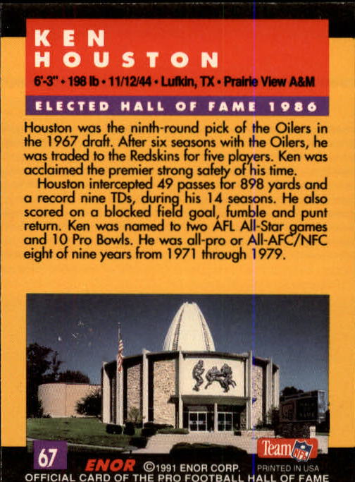 A3053- 1991 ENOR Pro Football HOF Card #s 1-180 -You Pick- 15+ FREE US SHIP - Picture 133 of 327