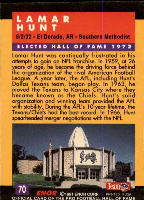 A3053- 1991 ENOR Pro Football HOF Card #s 1-180 -You Pick- 15+ FREE US SHIP - Picture 139 of 327