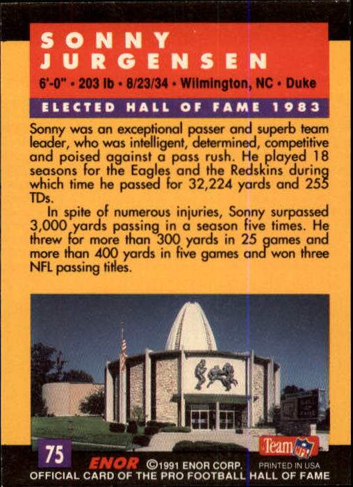 A3053- 1991 ENOR Pro Football HOF Card #s 1-180 -You Pick- 15+ FREE US SHIP - Picture 149 of 327