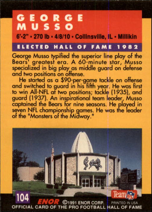 A3053- 1991 ENOR Pro Football HOF Card #s 1-180 -You Pick- 15+ FREE US SHIP - Picture 207 of 327