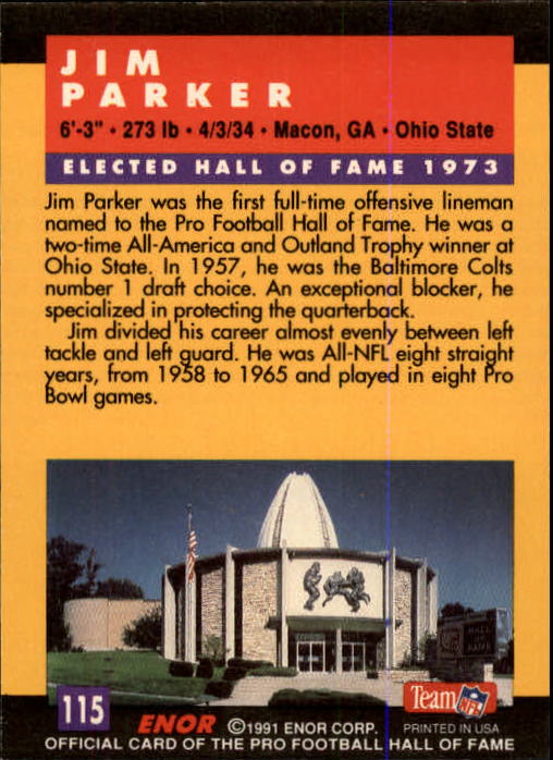 A3053- 1991 ENOR Pro Football HOF Card #s 1-180 -You Pick- 15+ FREE US SHIP - Picture 229 of 327