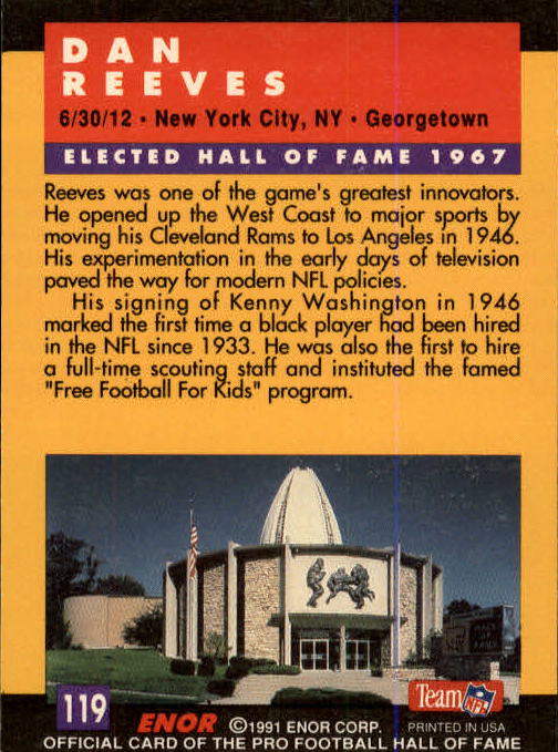 A3053- 1991 ENOR Pro Football HOF Card #s 1-180 -You Pick- 15+ FREE US SHIP - Picture 237 of 327