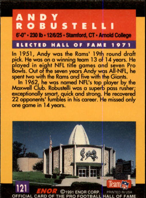 A3053- 1991 ENOR Pro Football HOF Card #s 1-180 -You Pick- 15+ FREE US SHIP - Picture 241 of 327