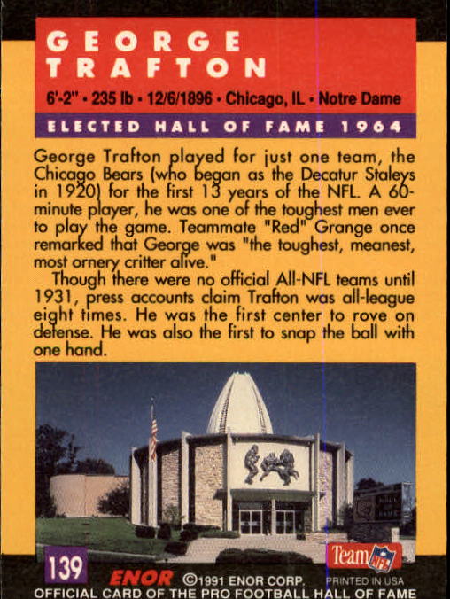 A3053- 1991 ENOR Pro Football HOF Card #s 1-180 -You Pick- 15+ FREE US SHIP - Picture 277 of 327