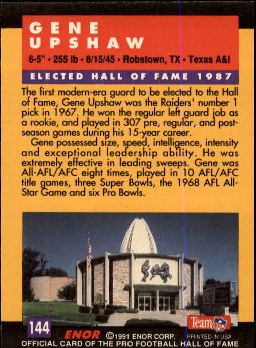 A3053- 1991 ENOR Pro Football HOF Card #s 1-180 -You Pick- 15+ FREE US SHIP - Picture 287 of 327
