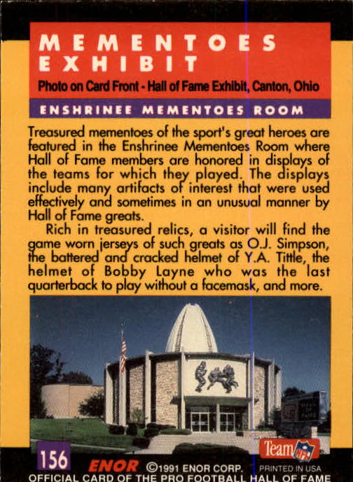A3053- 1991 ENOR Pro Football HOF Card #s 1-180 -You Pick- 15+ FREE US SHIP - Picture 311 of 327