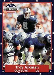 1991 Fleer Stars and Stripes #69 Troy Aikman