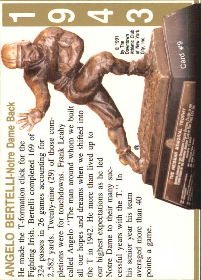B6233- 1991-93 Heisman Collection I II III FB Cards -You Pick- 15+ FREE US SHIP - Picture 7 of 38