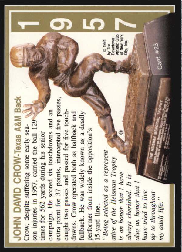 B6233- 1991-93 Heisman Collection I II III FB Cards -You Pick- 15+ FREE US SHIP - Picture 16 of 38