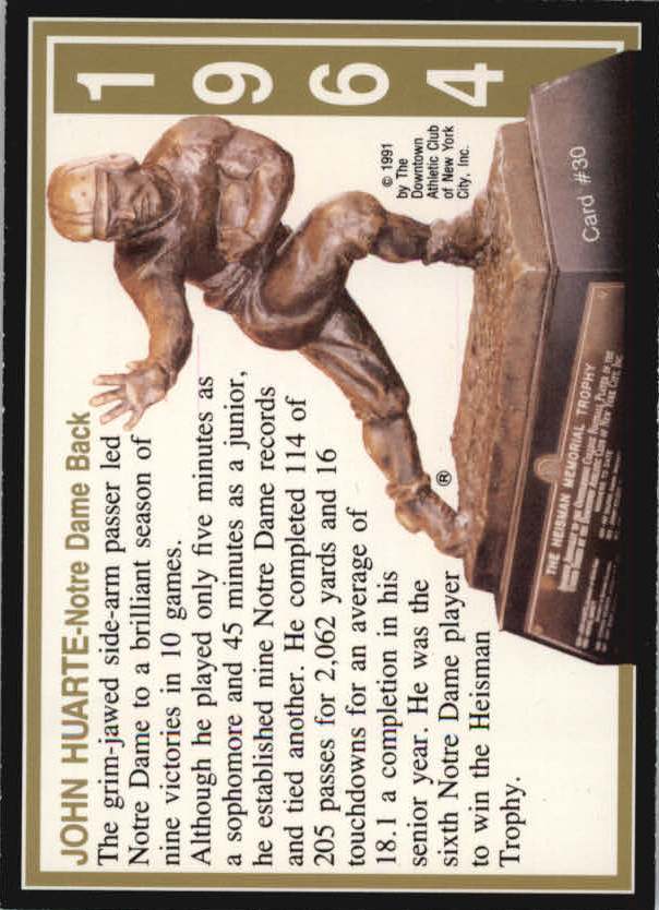 B6233- 1991-93 Heisman Collection I II III FB Cards -You Pick- 15+ FREE US SHIP - Picture 18 of 38