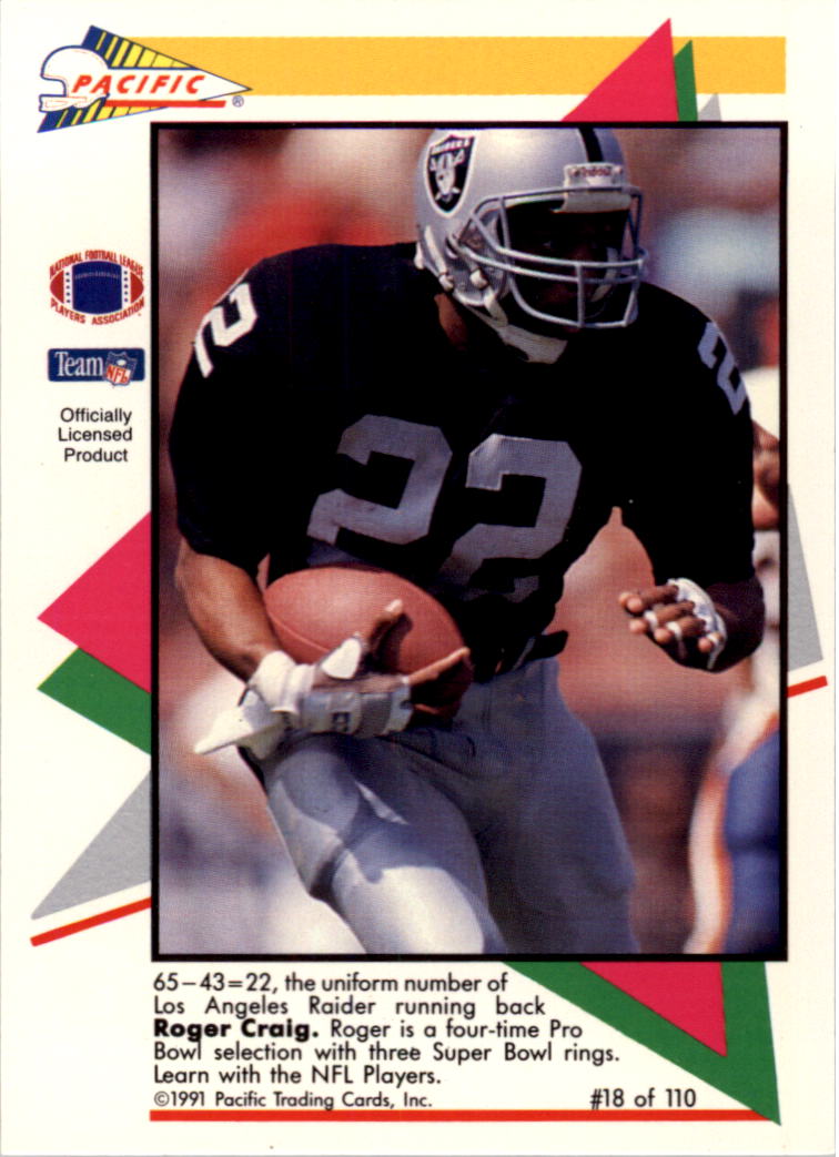 1991 Pacific Flash Cards #18 Roger Craig