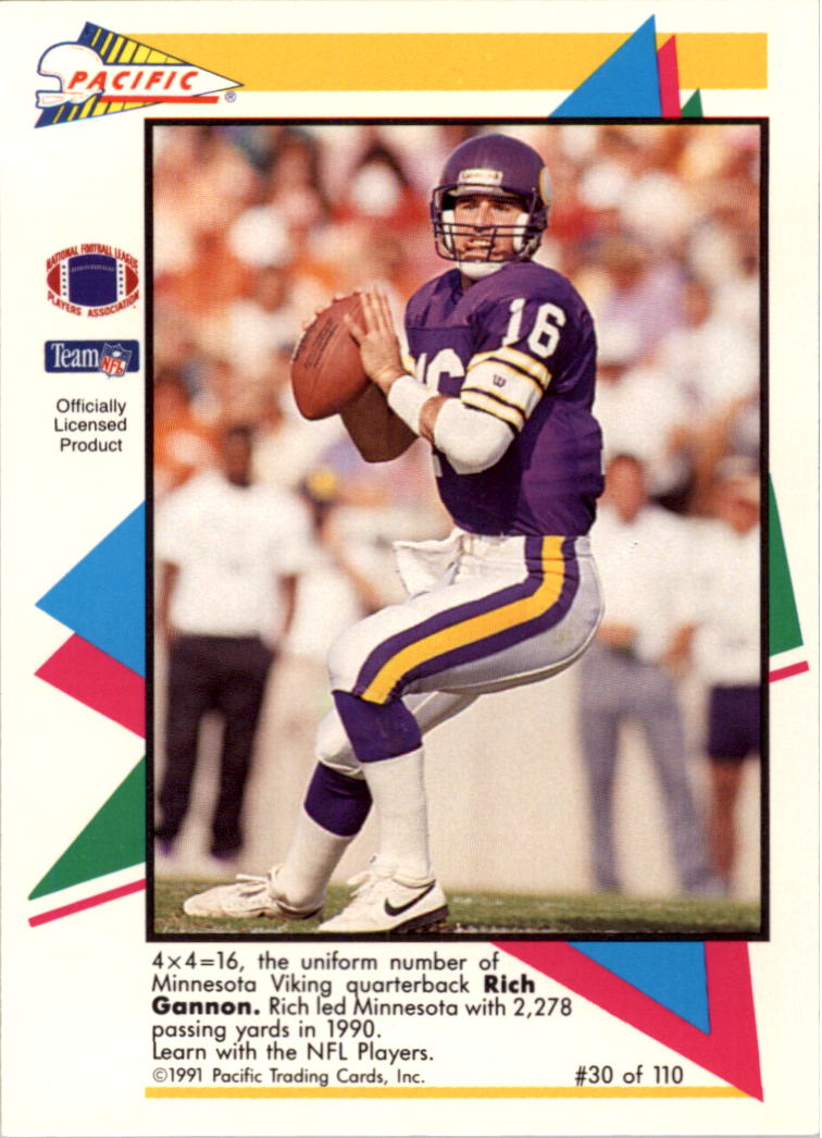 1990 Pro Set #568 Rich Gannon RC at 's Sports Collectibles Store