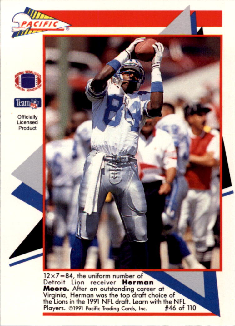 1991 Pacific Flash Cards #46 Herman Moore