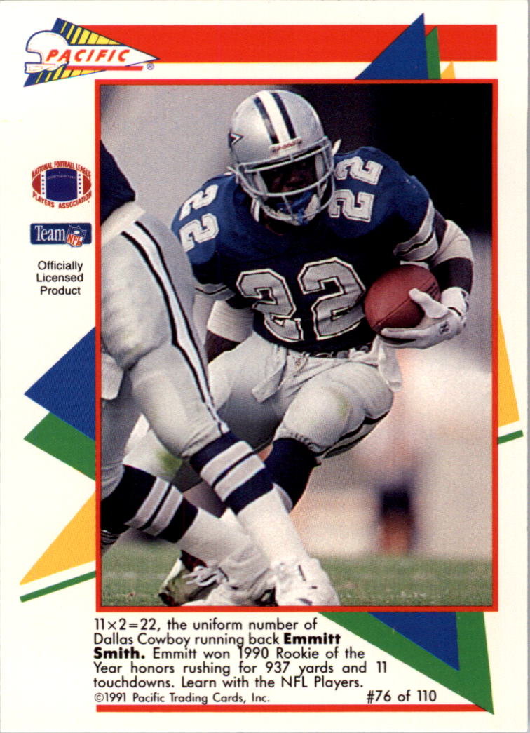 1991 Pacific Flash Cards #76 Emmitt Smith