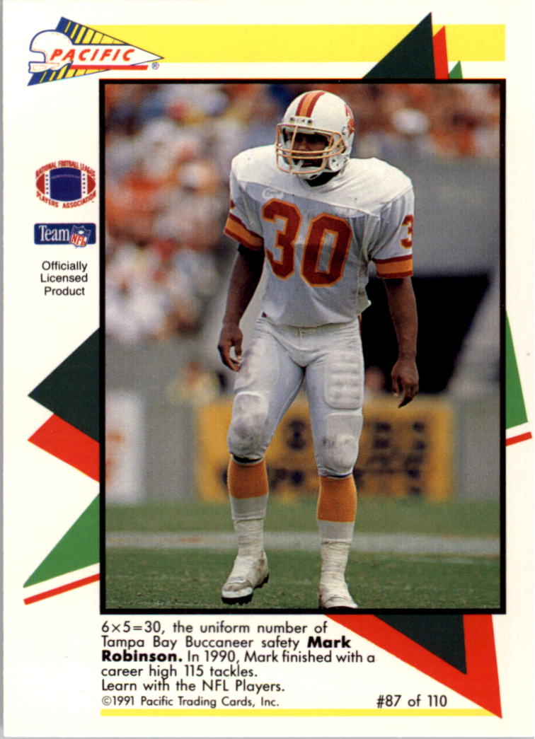1991 Pacific Flash Cards #87 Mark Robinson