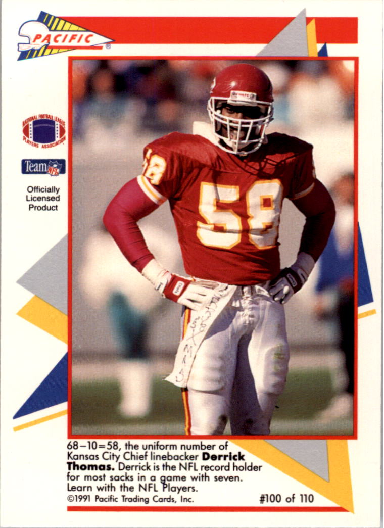 : 1991 Upper Deck #404 Derrick Thomas SL - Kansas City Chiefs  (Season Leaders) : Sports & Outdoors