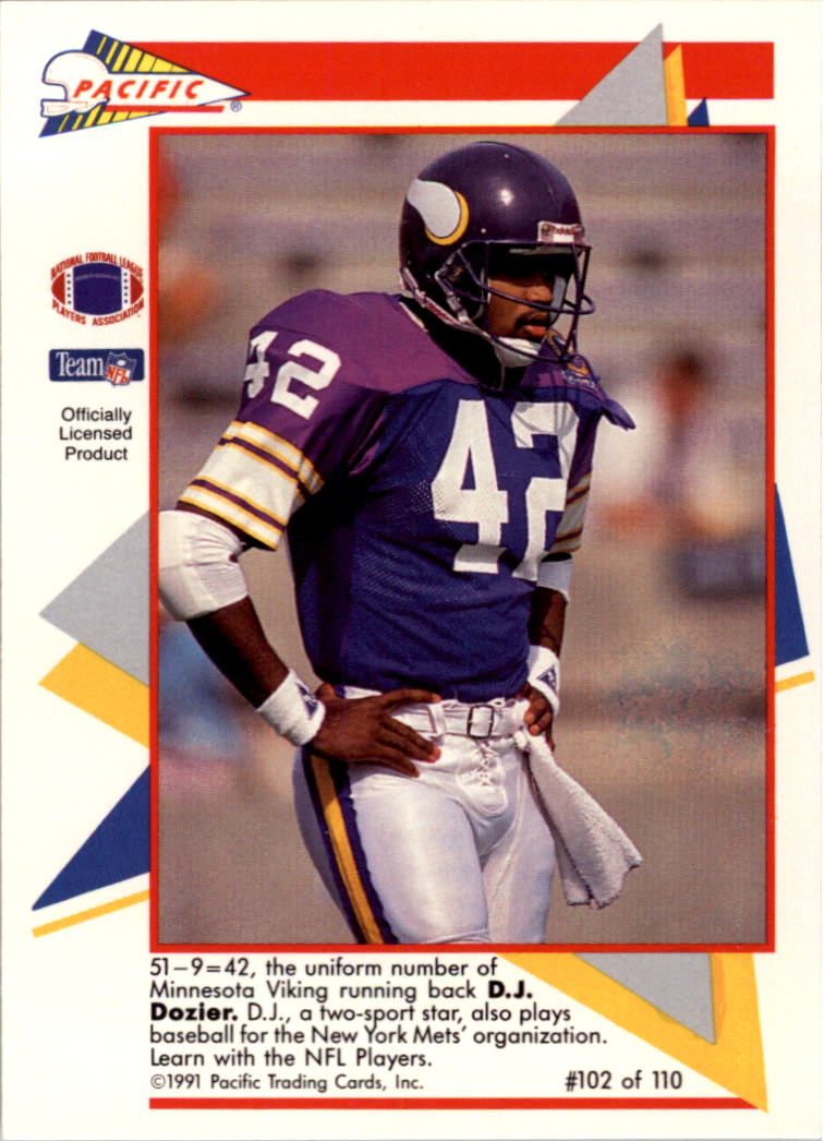 1991 Pacific Flash Cards #102 D.J. Dozier