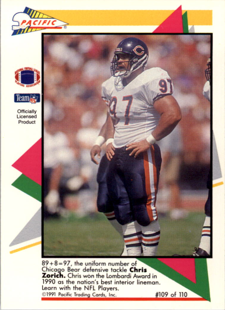 1991 PACIFIC BRAD MUSTER #51 CHICAGO BEARS