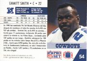 1991 Pro Set Spanish #54 Emmitt Smith back image