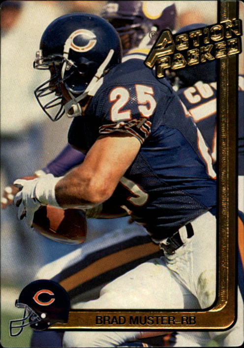 : 1990 Action Packed #28 Brad Muster NM-MT Chicago Bears