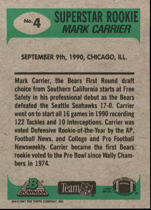 B1341- 1991 Bowman Football Card #s 1-200 +Rookies -You Pick- 15+ FREE US SHIP - Picture 9 of 403