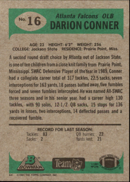 B1341- 1991 Bowman Football Card #s 1-200 +Rookies -You Pick- 15+ FREE US SHIP - Picture 33 of 403