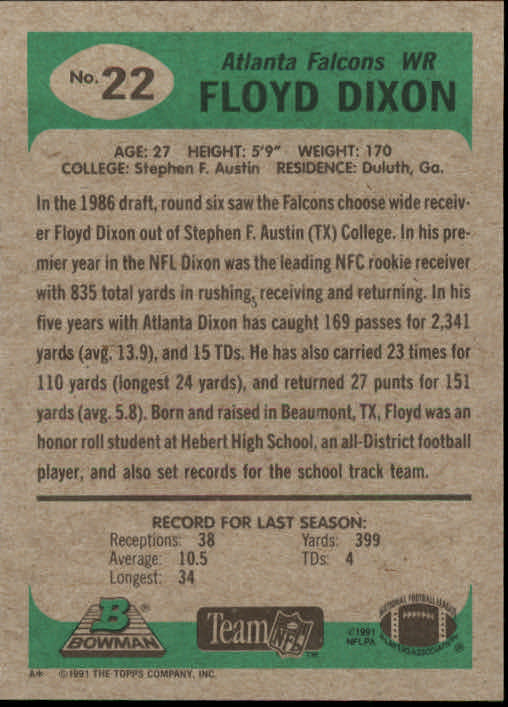 B1341- 1991 Bowman Football Card #s 1-200 +Rookies -You Pick- 15+ FREE US SHIP - Picture 45 of 403