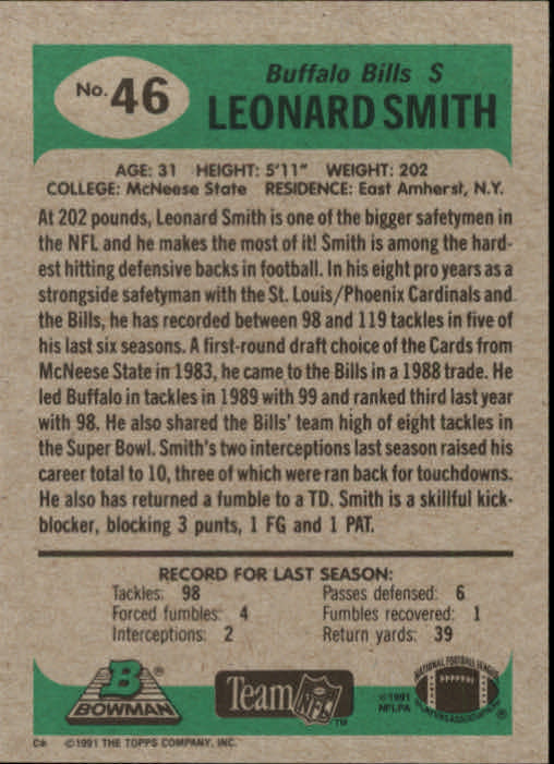 B1341- 1991 Bowman Football Card #s 1-200 +Rookies -You Pick- 15+ FREE US SHIP - Picture 93 of 403