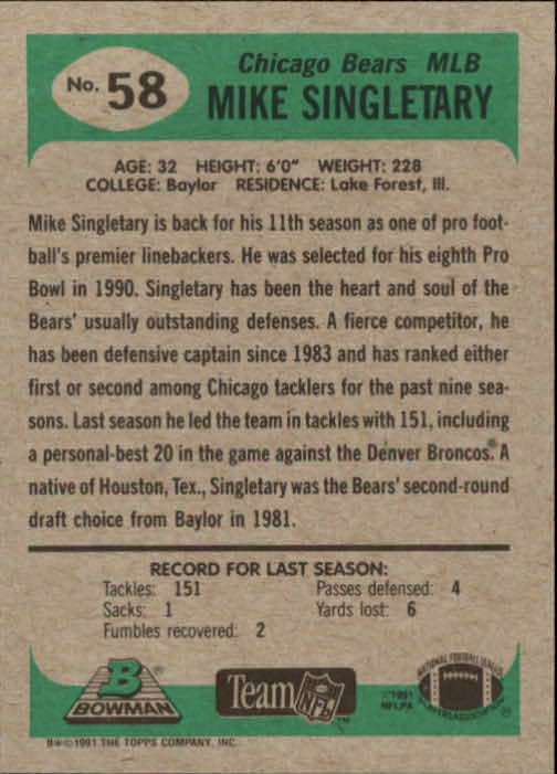 B1341- 1991 Bowman Football Card #s 1-200 +Rookies -You Pick- 15+ FREE US SHIP - Picture 117 of 403