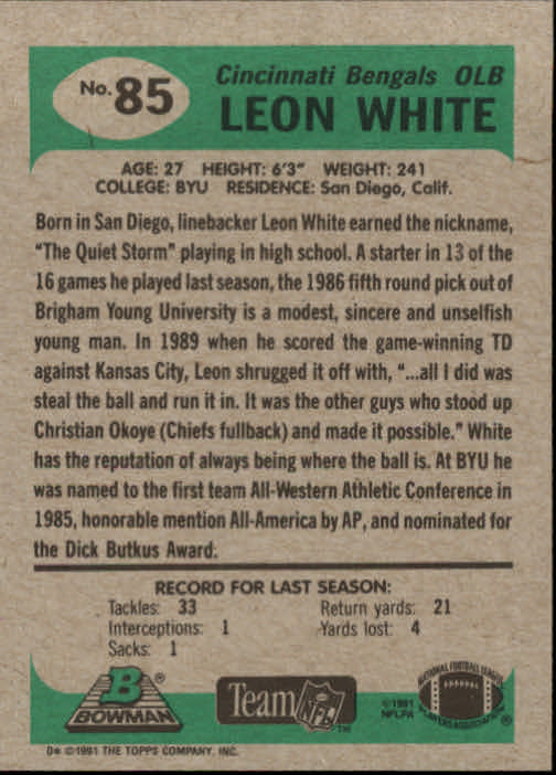 B1341- 1991 Bowman Football Card #s 1-200 +Rookies -You Pick- 15+ FREE US SHIP - Picture 171 of 403