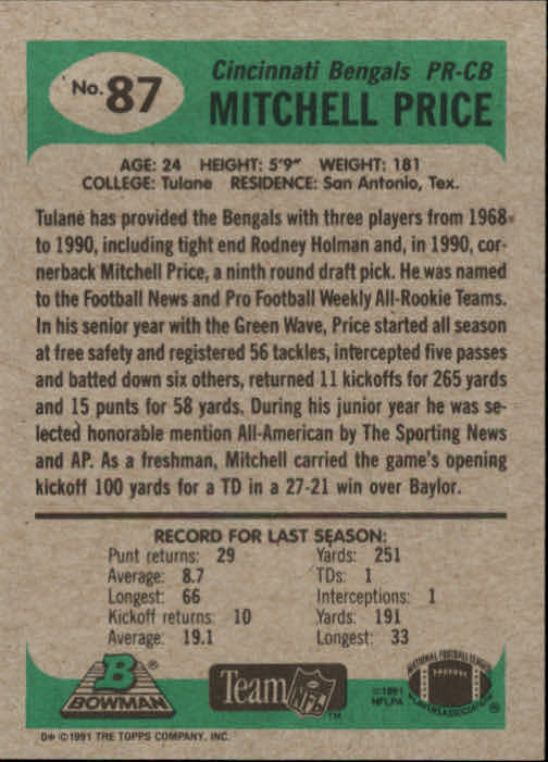 B1341- 1991 Bowman Football Card #s 1-200 +Rookies -You Pick- 15+ FREE US SHIP - Picture 175 of 403