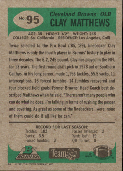 B1341- 1991 Bowman Football Card #s 1-200 +Rookies -You Pick- 15+ FREE US SHIP - Picture 191 of 403