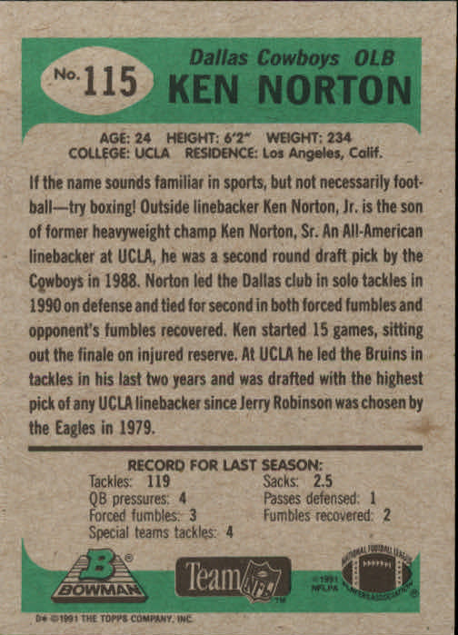 B1341- 1991 Bowman Football Card #s 1-200 +Rookies -You Pick- 15+ FREE US SHIP - Picture 231 of 403