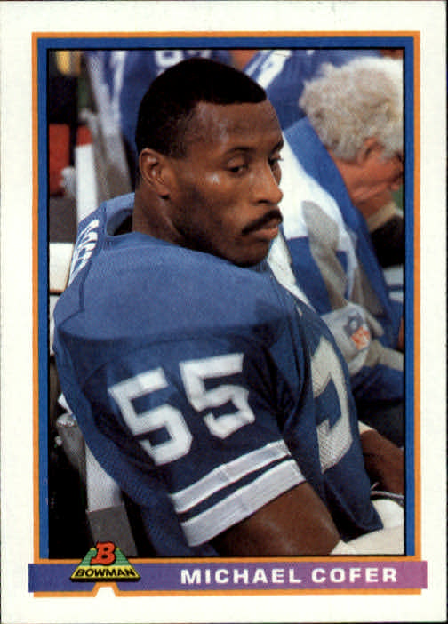 Michael Cofer autographed Football Card (Detroit Lions) 1991 Pacific #135