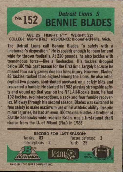 B1341- 1991 Bowman Football Card #s 1-200 +Rookies -You Pick- 15+ FREE US SHIP - Picture 305 of 403
