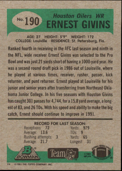B1341- 1991 Bowman Football Card #s 1-200 +Rookies -You Pick- 15+ FREE US SHIP - Picture 381 of 403