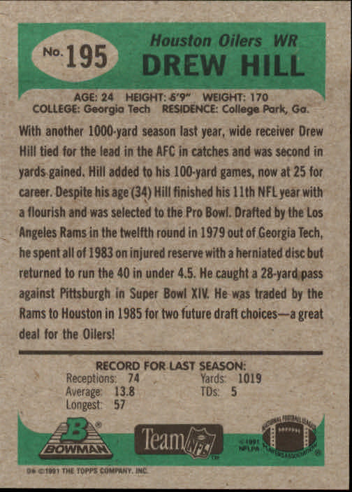 B1341- 1991 Bowman Football Card #s 1-200 +Rookies -You Pick- 15+ FREE US SHIP - Picture 391 of 403