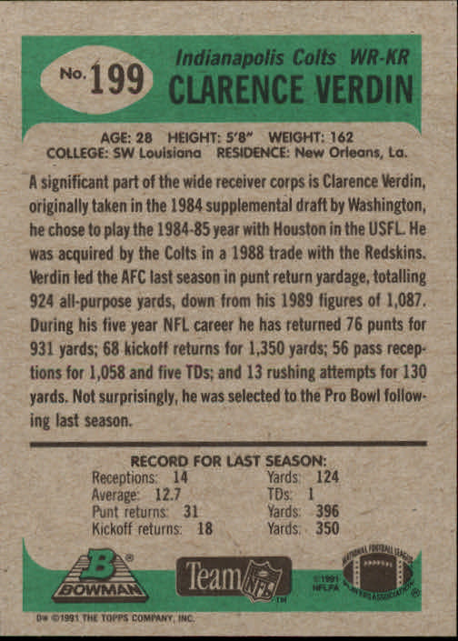 B1341- 1991 Bowman Football Card #s 1-200 +Rookies -You Pick- 15+ FREE US SHIP - Picture 399 of 403