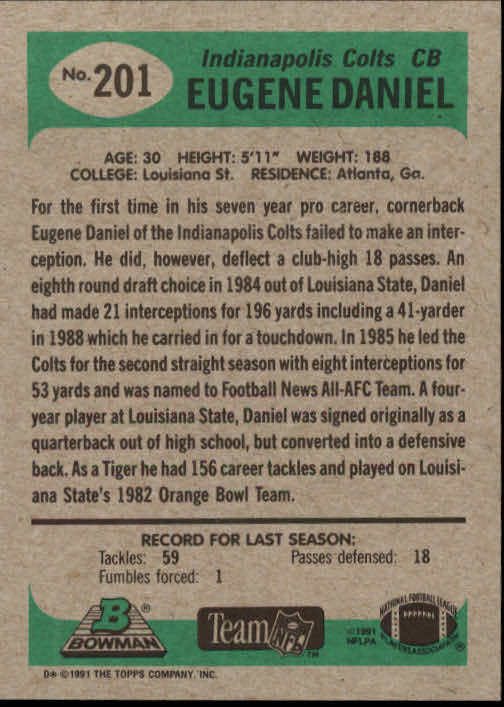 B1341- 1991 Bowman Football Card #s 1-200 +Rookies -You Pick- 15+ FREE US SHIP - Picture 403 of 403
