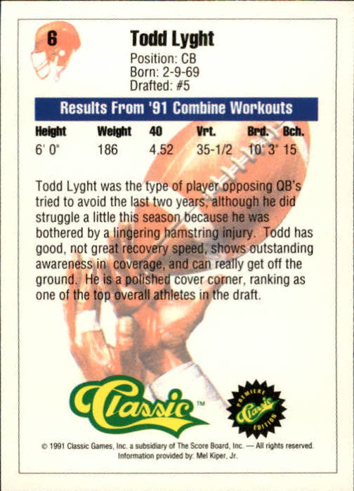 A9368- 1991 Classic Football Card #s 1-50 -You Pick- 15+ FREE US SHIP - Bild 13 von 101