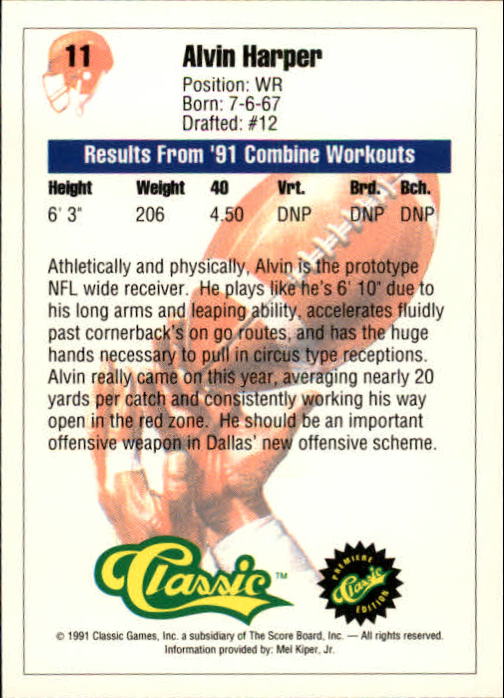 A9368- 1991 Classic Football Card #s 1-50 -You Pick- 15+ FREE US SHIP - Bild 23 von 101