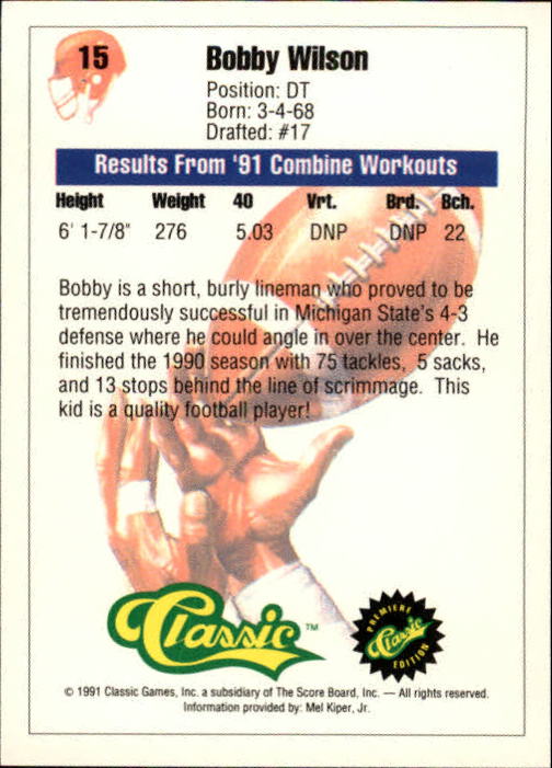 A9368- 1991 Classic Football Card #s 1-50 -You Pick- 15+ FREE US SHIP - Bild 31 von 101