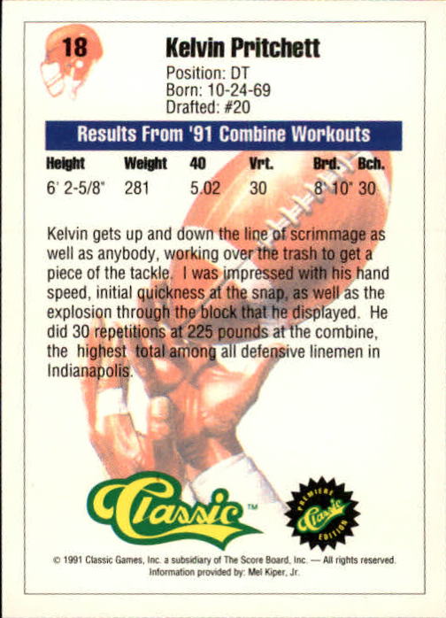 A9368- 1991 Classic Football Card #s 1-50 -You Pick- 15+ FREE US SHIP - Bild 37 von 101