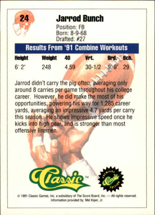 A9368- 1991 Classic Football Card #s 1-50 -You Pick- 15+ FREE US SHIP - Bild 49 von 101