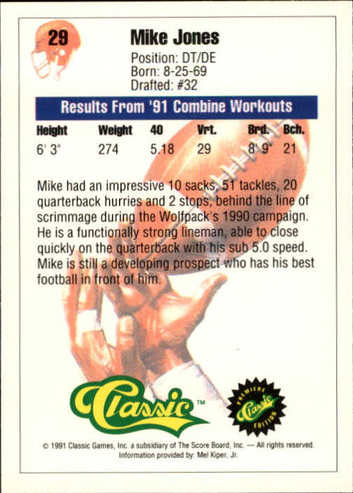 A9368- 1991 Classic Football Card #s 1-50 -You Pick- 15+ FREE US SHIP - Bild 59 von 101