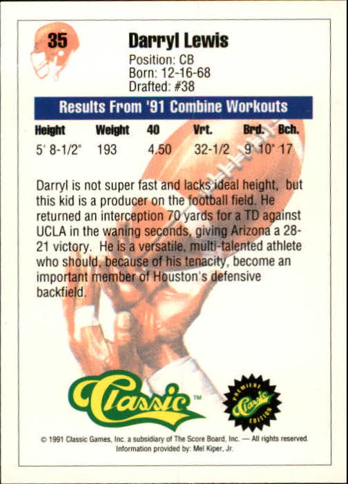 A9368- 1991 Classic Football Card #s 1-50 -You Pick- 15+ FREE US SHIP - Bild 71 von 101