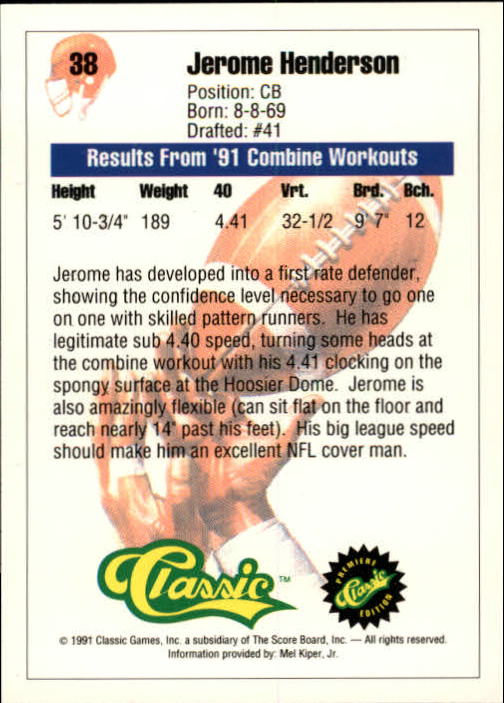 A9368- 1991 Classic Football Card #s 1-50 -You Pick- 15+ FREE US SHIP - Bild 77 von 101
