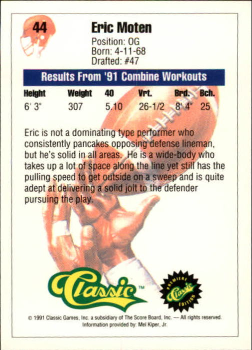 A9368- 1991 Classic Football Card #s 1-50 -You Pick- 15+ FREE US SHIP - Bild 89 von 101