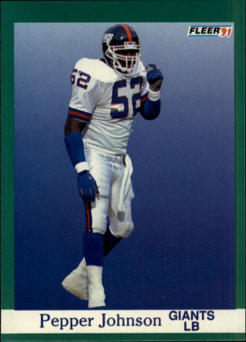 1989 SCORE PEPPER JOHNSON NEW YORK GIANTS #230